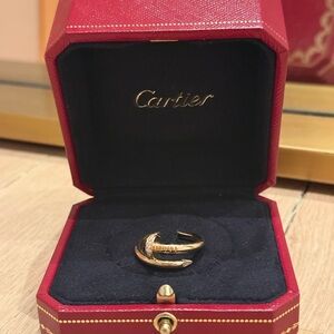 Cartier 18K Rose Gold Diamond Juste Un Clou Ring 51